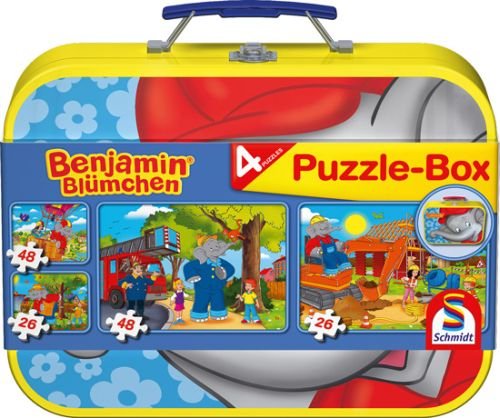 Schmidt, puzzle, w walizce Słoń Benjamin, 2x26/2x48 el. Schmidt