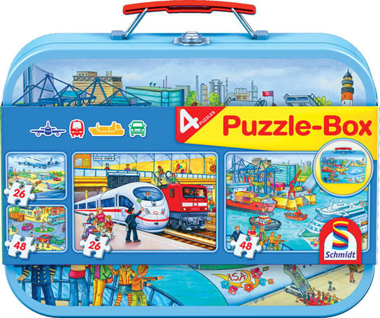 Schmidt, puzzle, w walizce Transport, 2x26/2x48 Schmidt