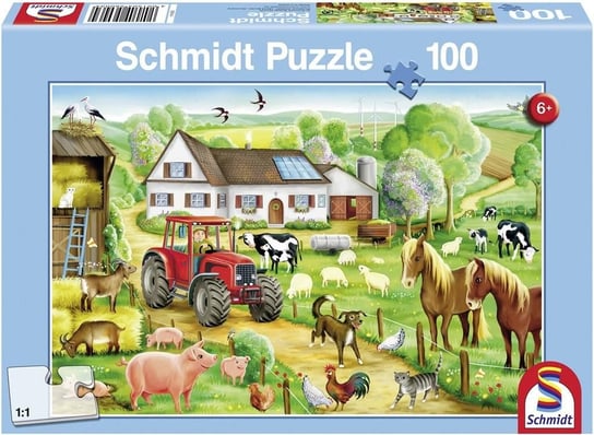 Schmidt, puzzle, Wesołe Gospodarstwo, 100 el. Schmidt