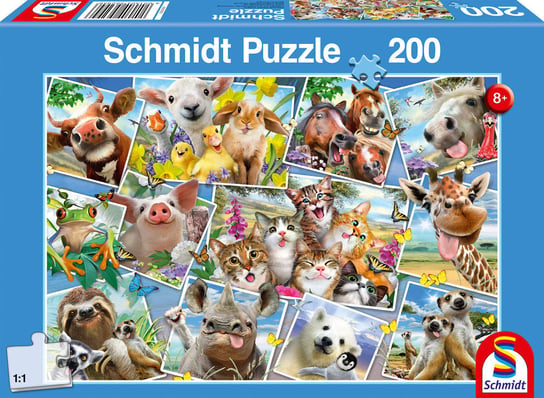 Schmidt, puzzle, Zwierzątka robią selfie, 200 el. Schmidt