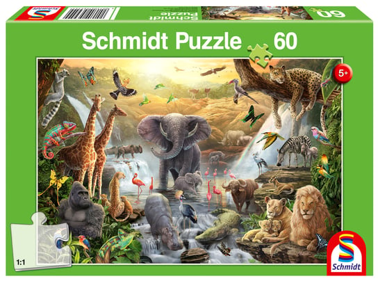 Schmidt, Puzzle Zwierzęta Afryki, 60 el. Schmidt