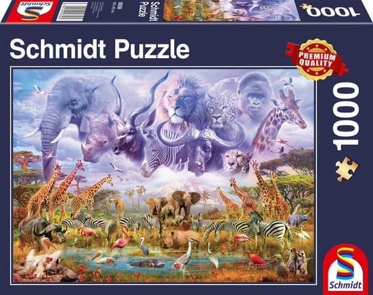 Schmidt, puzzle, Zwierzęta przy wodopoju, 1000 el. Schmidt