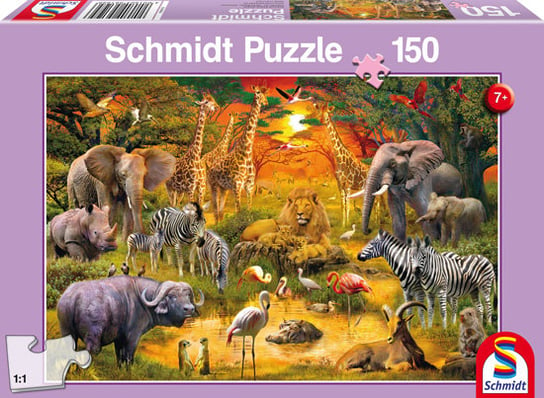Schmidt, puzzle, Zwierzęta w Afryce, 150 el. Schmidt