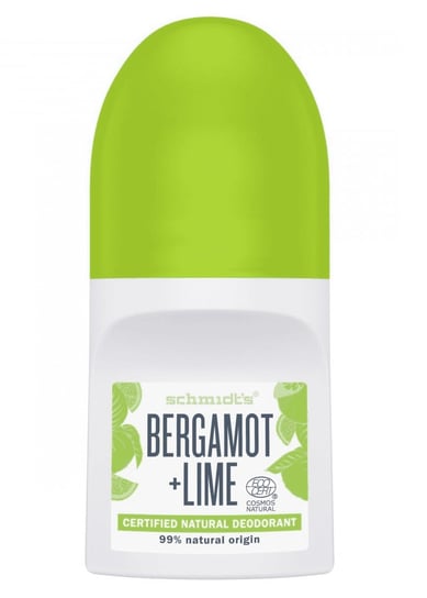 Schmidt's, naturalny dezodorant roll-on Bergamotka & Limonka, 50 ml Schmidt's
