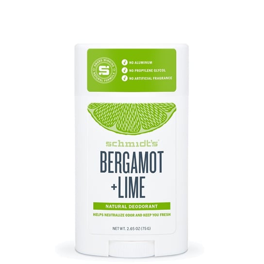 Schmidt's, naturalny dezodorant w sztyfcie Bergamotka & Limonka, 58 ml Schmidt's