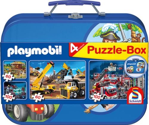 Schmitd, puzzle, Playmobil, pojazdy, 2x60/2x100 el. Schmidt