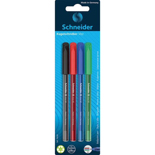 Schneider, Długopis Vizz M, zestaw 4 sztuki Schneider