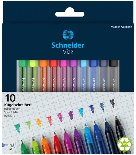Schneider, Długopisy Vizz, 10 sztuk w zestawie Schneider