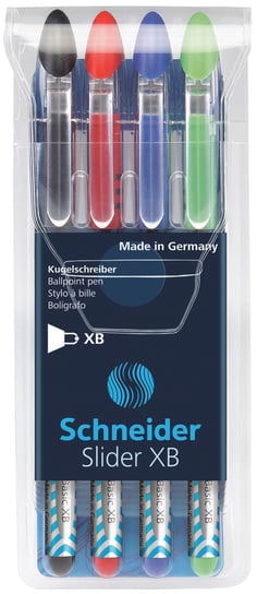 Schneider, Zestaw długopisów Slider XB, 4 kolory Schneider