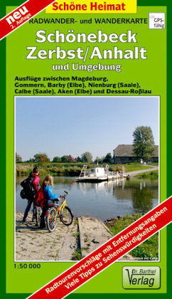 Schönebeck, Zerbst und Umgebung 1 : 50 000 Radwander- und Wanderkarte Barthel, Barthel Andreas Verlag