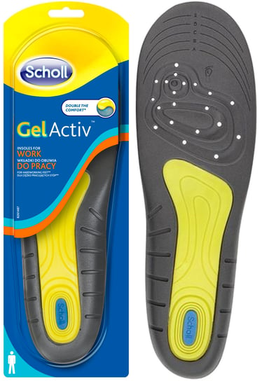 Scholl, Gelactiv, wkładki żelowe do butów do pracy męskie rozmiar 40-46,5, 1 para Scholl