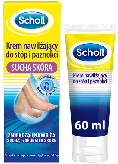 Scholl, krem do stóp i paznokci nawilżający mocznik panthenol, 60 ml Scholl