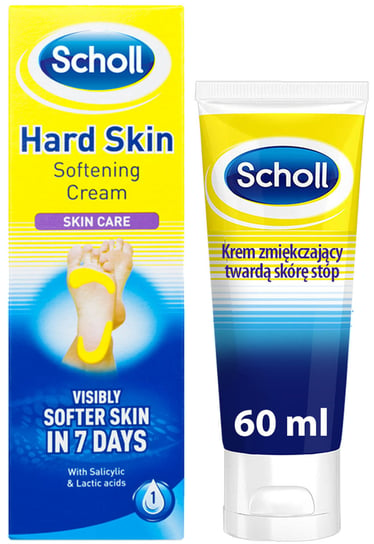 Scholl, krem do stóp zmiękczający twardą skórę aloes masło shea kwas salicylowy, 60 ml Scholl