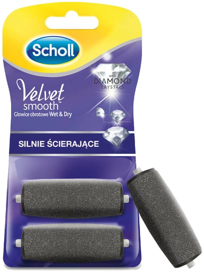 Scholl, Velvet Smooth, pilnik do stóp elektryczny silnie ścierający, 2 rolki Scholl