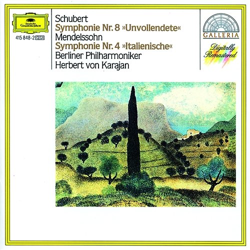 Schubert: Symphony No.8 "Unfinished" / Mendelssohn: Symphony No.4 "Italian" Berliner Philharmoniker, Herbert Von Karajan