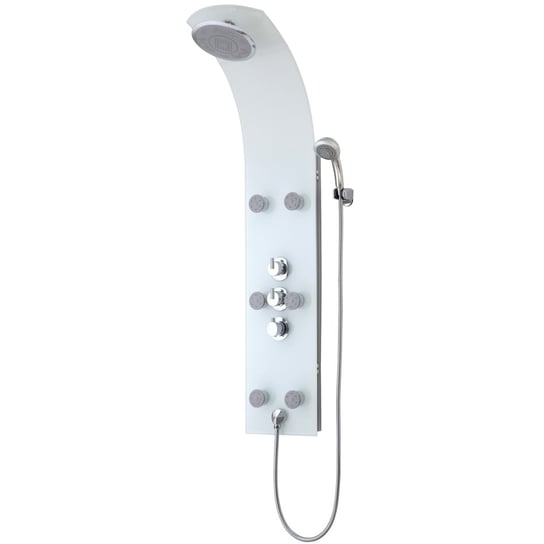 SCHÜTTE Szklany panel prysznicowy  LANZAROTE z termostatem, biały Schütte