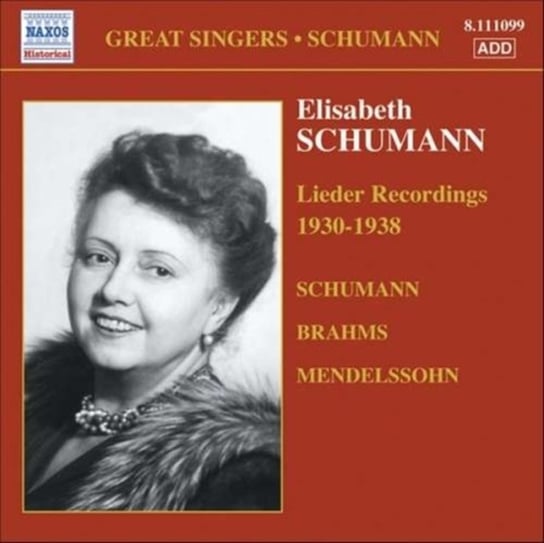 SCHUMANN E LIEDER RE Schumann Elisabeth