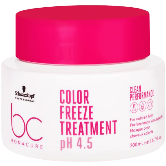 Schwarzkopf BC Color Freeze treatment maska do włosów farbowanych odbudowująca PH4,5 200ml z keratyną wzmacnia i nawilża Schwarzkopf