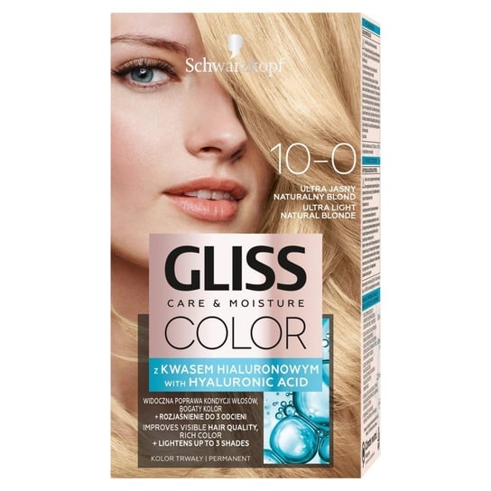 Schwarzkopf, Gliss Color Care & Moisture, Farba do włosów 10-0 ultra Jasny naturalny blond Inna marka