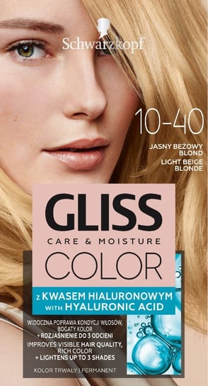 Schwarzkopf, Gliss Color Care & Moisture, Farba do włosów 10-40 Jasny beżowy blond Schwarzkopf