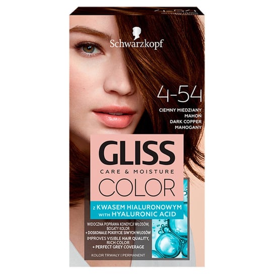Schwarzkopf, Gliss Color, krem koloryzujący do włosów 4-54 Ciemny Miedziany Mahoń Schwarzkopf
