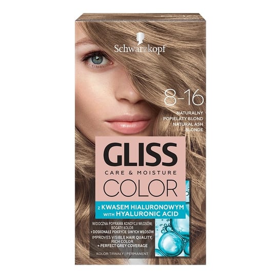 Schwarzkopf Gliss Color Krem koloryzujący do włosów 8-16 naturalny popielaty blond Schwarzkopf