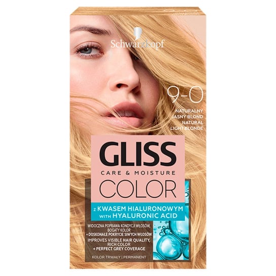Schwarzkopf, Gliss Color, krem koloryzujący do włosów 9-0 Naturalny Jasny Blond Schwarzkopf