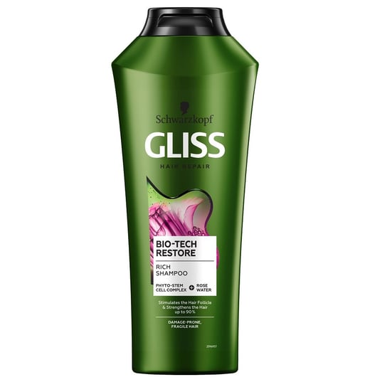 Schwarzkopf, Gliss Kur Bio-Tech Restore, szampon wzmacniający do włosów delikatnych, 400 ml Schwarzkopf