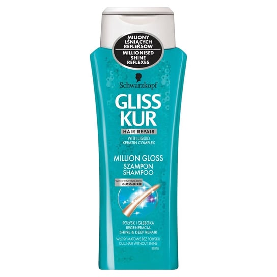 Schwarzkopf, Gliss Kur Million Gloss, szampon do włosów matowych, 250 ml Schwarzkopf