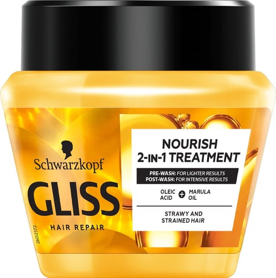 Schwarzkopf, Gliss Kur Oil Nutritive, maska przeciwdziałająca rozdwajaniu włosów, 300 ml Schwarzkopf