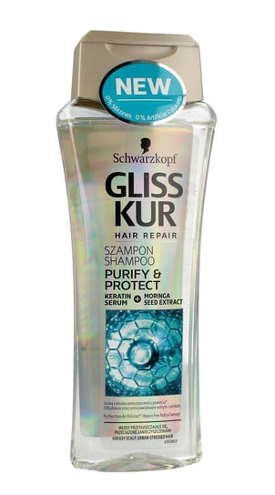 Schwarzkopf, Gliss Kur Purify & Protect, szampon do włosów przeciążonych i przetłuszczających się, 250 ml Schwarzkopf