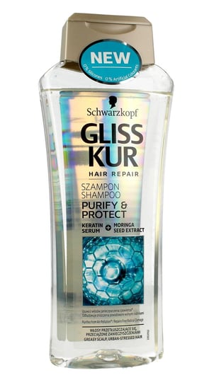 Schwarzkopf, Gliss Kur Purify & Protect, szampon do włosów przeciążonych i przetłuszczających się, 400 ml Schwarzkopf