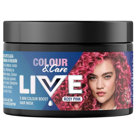 Schwarzkopf,Live Colour&Care 5 minutowa koloryzująca i pielęgnująca maska do włosów Rosy Pink 150ml Schwarzkopf