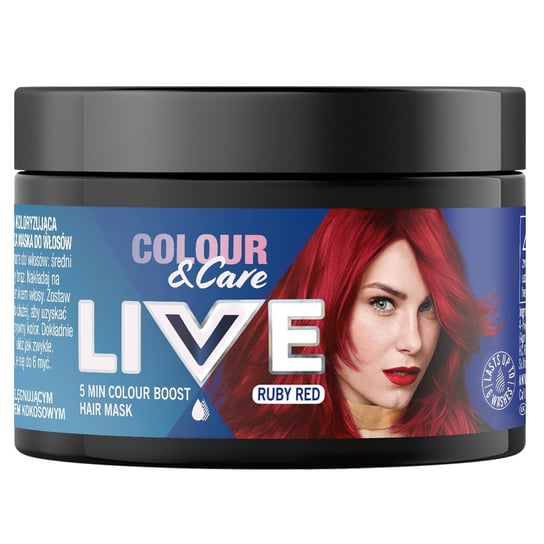 Schwarzkopf,Live Colour&Care 5 minutowa koloryzująca i pielęgnująca maska do włosów Ruby Red 150ml Schwarzkopf