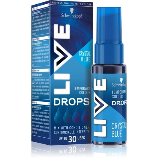 Schwarzkopf LIVE Drops zmywalna farba do włosów odcień Crystal Blue 30 ml Inna marka