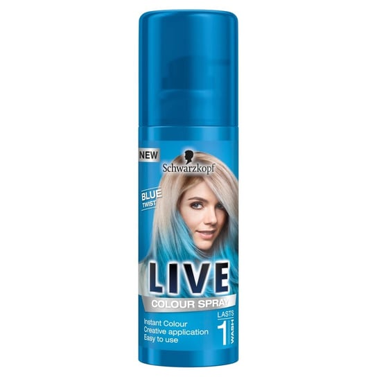 Schwarzkopf, Live, spray koloryzujący do włosów Blue Twist, 120 ml Schwarzkopf
