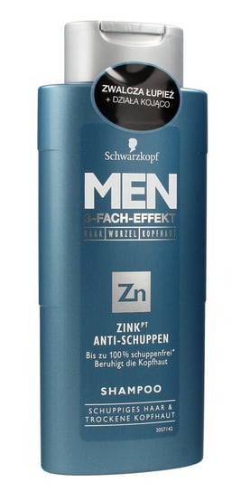 Schwarzkopf, Men, szampon do włosów przeciwłupieżowy z cynkiem, 250 ml Schwarzkopf
