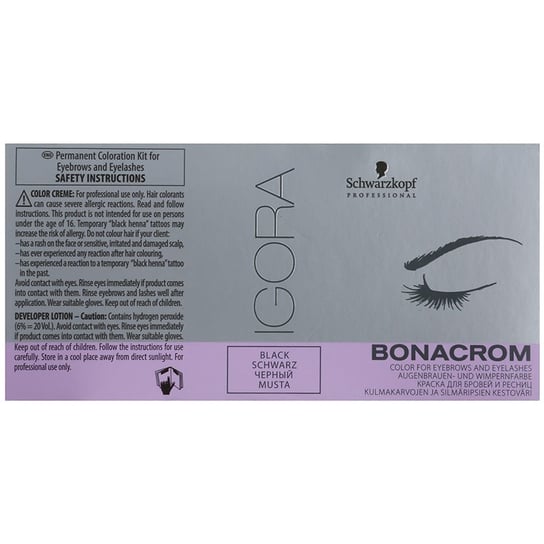 Schwarzkopf Professional Igora Bonacrom farba do brwi i rzęs z aktywatorem do profesjonalnego użytku Black 10 ml Inna marka