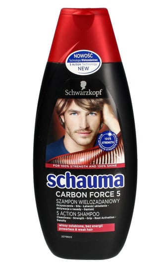 Schwarzkopf, Schauma Carbon Force 5, szampon do włosów, 400 ml Schwarzkopf