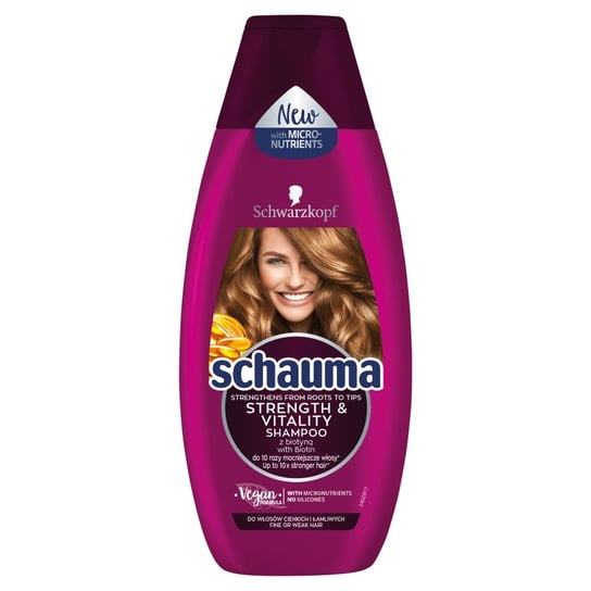 Schwarzkopf, Schauma Strength & Vitality, szampon do włosów, 400 ml Schwarzkopf