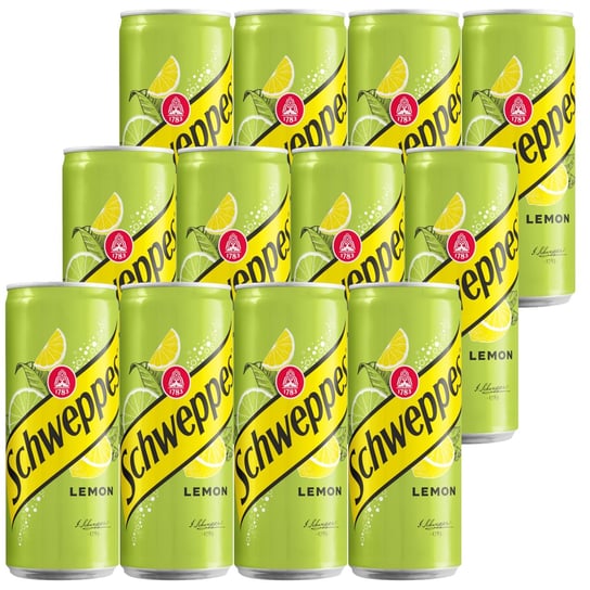 Schweppes Lemon Napój gazowany 330 ml x 12 sztuk Schweppes