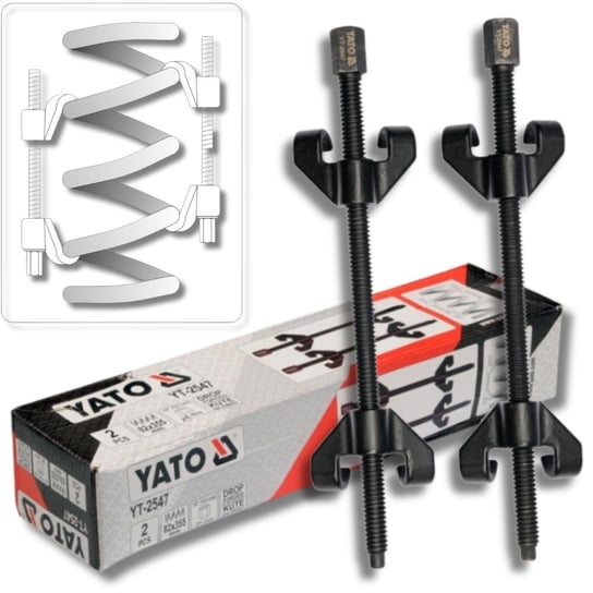Ściągacz do sprężyn ZESTAW 2 sztuki YATO 82X355mm SOLIDNE Yato