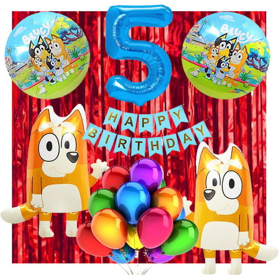 Ścianka Zestaw Balonów Na 5 Urodziny Bluey Bingo 22Szt Inny producent