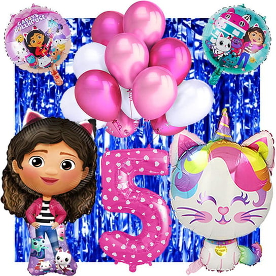 Ścianka Zestaw Balonów Na 5 Urodziny Koci Domek Gabi 36Szt Inny producent