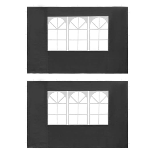 Ścianki boczne do namiotu VIDAXL, z oknem, antracytowe, 300x195 cm, 2 szt. vidaXL