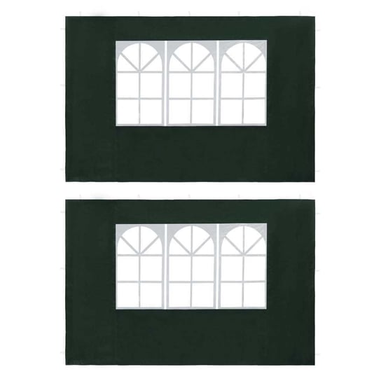 Ścianki boczne do namiotu VIDAXL, z oknem, zielone, 300x195 cm, 2 szt. vidaXL