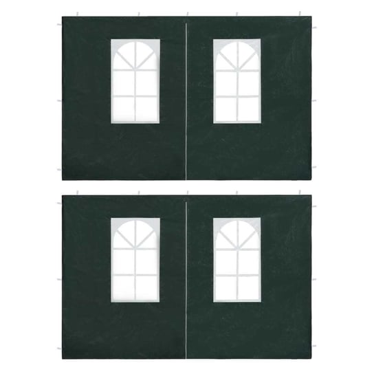 Ścianki boczne namiotu VIDAXL, z suwakiem, zielone, 2 szt. vidaXL
