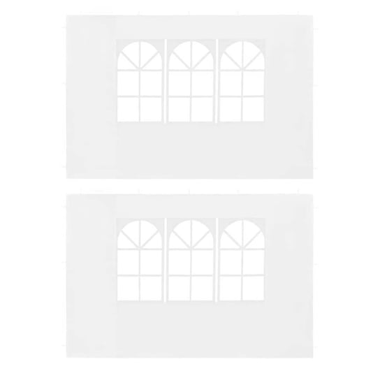 Ścianki boczne z oknem do namiotu ogrodowego VIDAXL, białe, 2 szt. vidaXL