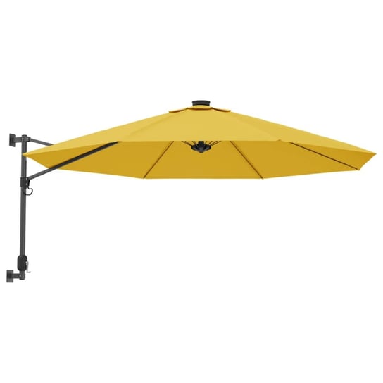 Ścianowy parasol ogrodowy żółty 290x114 cm Inna marka