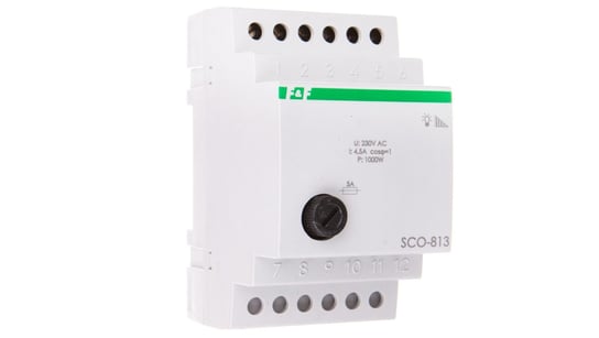 Ściemniacz przycisk szary 1000W 4,5A 230V AC SCO-813 F&F